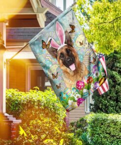 german shepherd dog happy easter flag 5127