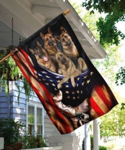 german shepherd flag 7640