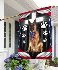 german shepherd flag god bless american ddh2963f 5649
