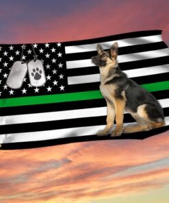 German Shepherd Flag Military Dog German Shepherd Grommet Flag TRL1659GF