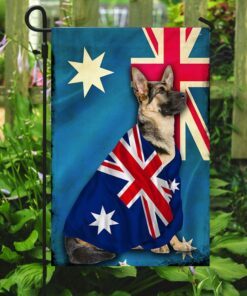 german shepherd flag patriotic dog anl10f 8084