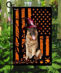 german shepherd halloween flag 1461