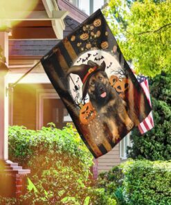 german shepherd halloween flag 1727