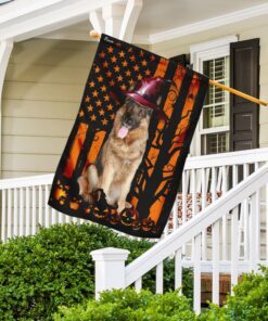 german shepherd halloween flag 3895