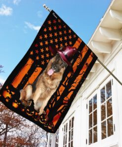German Shepherd Halloween Flag