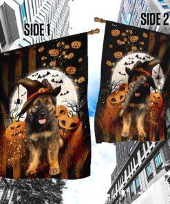 german shepherd halloween flag 4670
