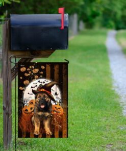 german shepherd halloween flag 6135