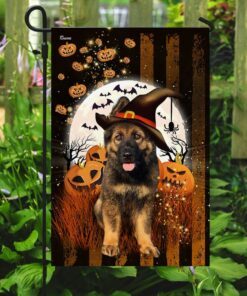german shepherd halloween flag 8363