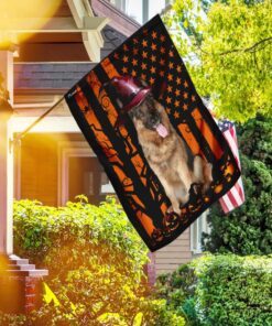 german shepherd halloween flag 8915
