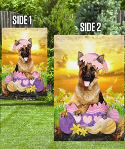 german shepherd is ready for easter flag 2769