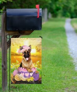 german shepherd is ready for easter flag 6438