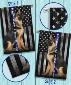 german shepherd k 9 we back the blue thin blue line flag mln1564f 1529