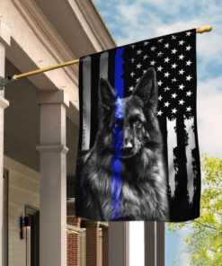 German Shepherd Police Dog Flagwix™ Thin Blue Line K-9 Flag