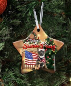 german shepherd santa paws ceramic ornament 2061
