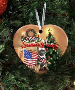 german shepherd santa paws ceramic ornament 8856
