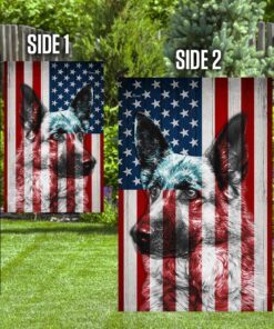 german shepherd u.s flag 1078