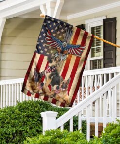 german shepherd under god american flag 2429