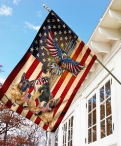 german shepherd under god american flag 2538