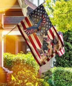 german shepherd under god american flag 7849