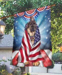 German Shepherd Wrap In Glory American Flag THB3483Fv1