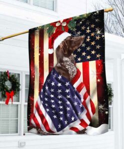 German Shorthaired Flag Merry Christmas ANL285Fv11