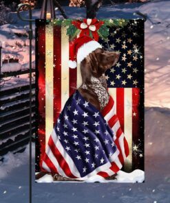 german shorthaired flag merry christmas anl285fv11 3896