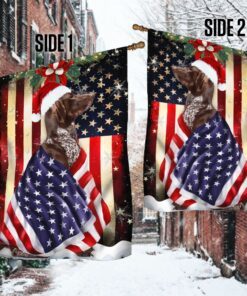 german shorthaired flag merry christmas anl285fv11 5787