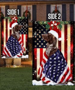 german shorthaired flag merry christmas anl285fv11 6506