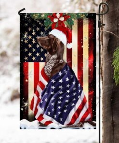 german shorthaired flag merry christmas anl285fv11 7649