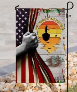 Get High And Go Fishing Flag