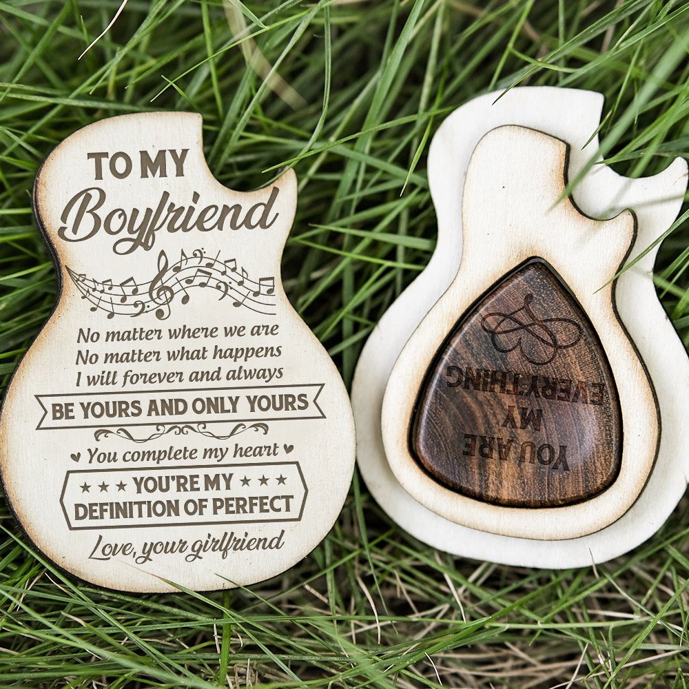 Gift For Boyfriend Wooden Guitar Pick Box, Gift For Him, Gift From Girlfriend To Boyfriend, Christmas Gift For Him, Birthday Gift TQN665PB - Image 4