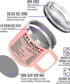 gifts for mom from daughter son kids mom gifts on christmas mom birthday gifts birthday gifts for mom mom nutrition mug birthday novelty present for mom mother gifts 14 oz, light pink 6944