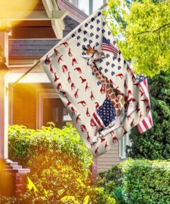 giraffe wrapped in american flag 3067