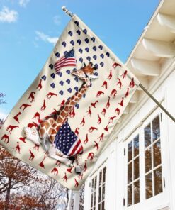 giraffe wrapped in american flag 5200