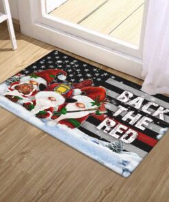 gnome firefighter doormat back the red dbd2934dm 2895