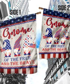 gnome of the free and the brave flag 6981