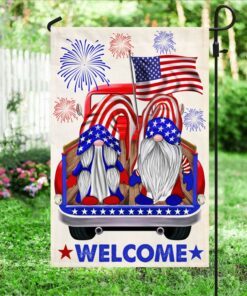 Gnomes 4th Of July Flag Independence Day Patriotism Welcome TQN219Fv2