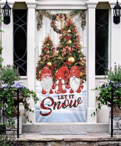gnomes christmas. let it snow door cover 2641