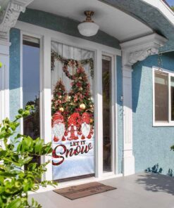 gnomes christmas. let it snow door cover 6029