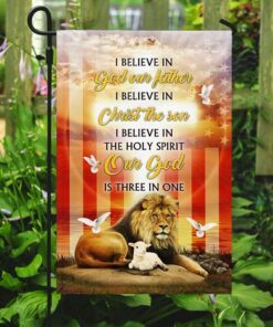 god, lion and lamb easter flag 4075
