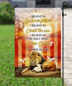 god, lion and lamb easter flag 4137