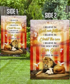 god, lion and lamb easter flag 4235