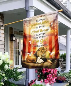 god, lion and lamb easter flag 6792