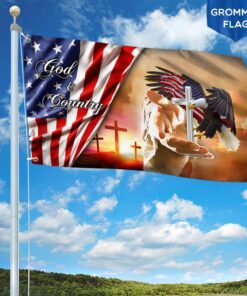 God And Country Grommet Flag MLH1867GF