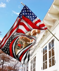 god and firefighter america flag 2289