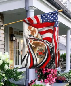 God And Firefighter America Flag