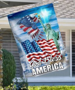 god bless america, american eagle us flag tpt47f 3067