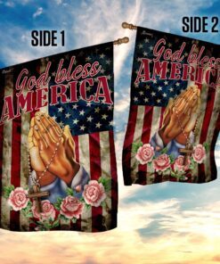 god bless america. jesus christian prayer flag 1266