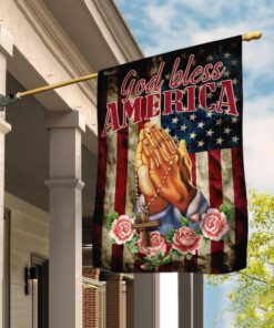 God Bless America. Jesus Christian Prayer Flag