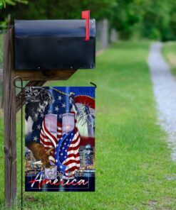 god bless america. patriot day 9.11 flag mlh1716f 2388